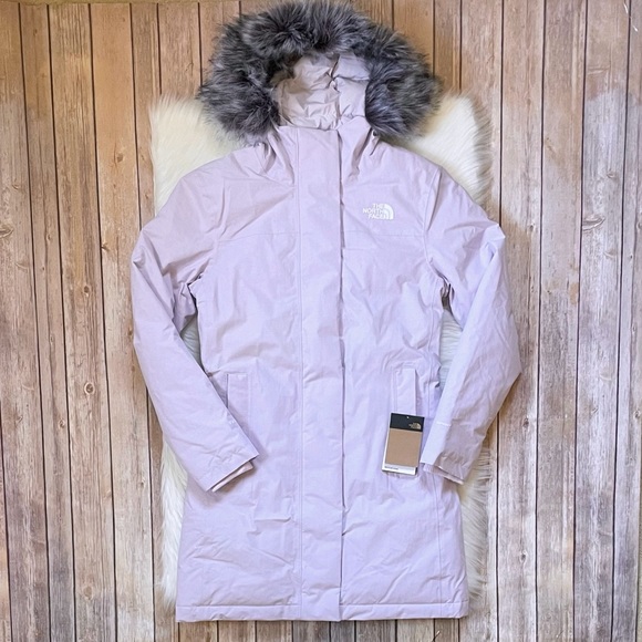 The North Face Women’s Arctic Parka Waterproof Coat In Lavender Fog - Picture 2 of 9